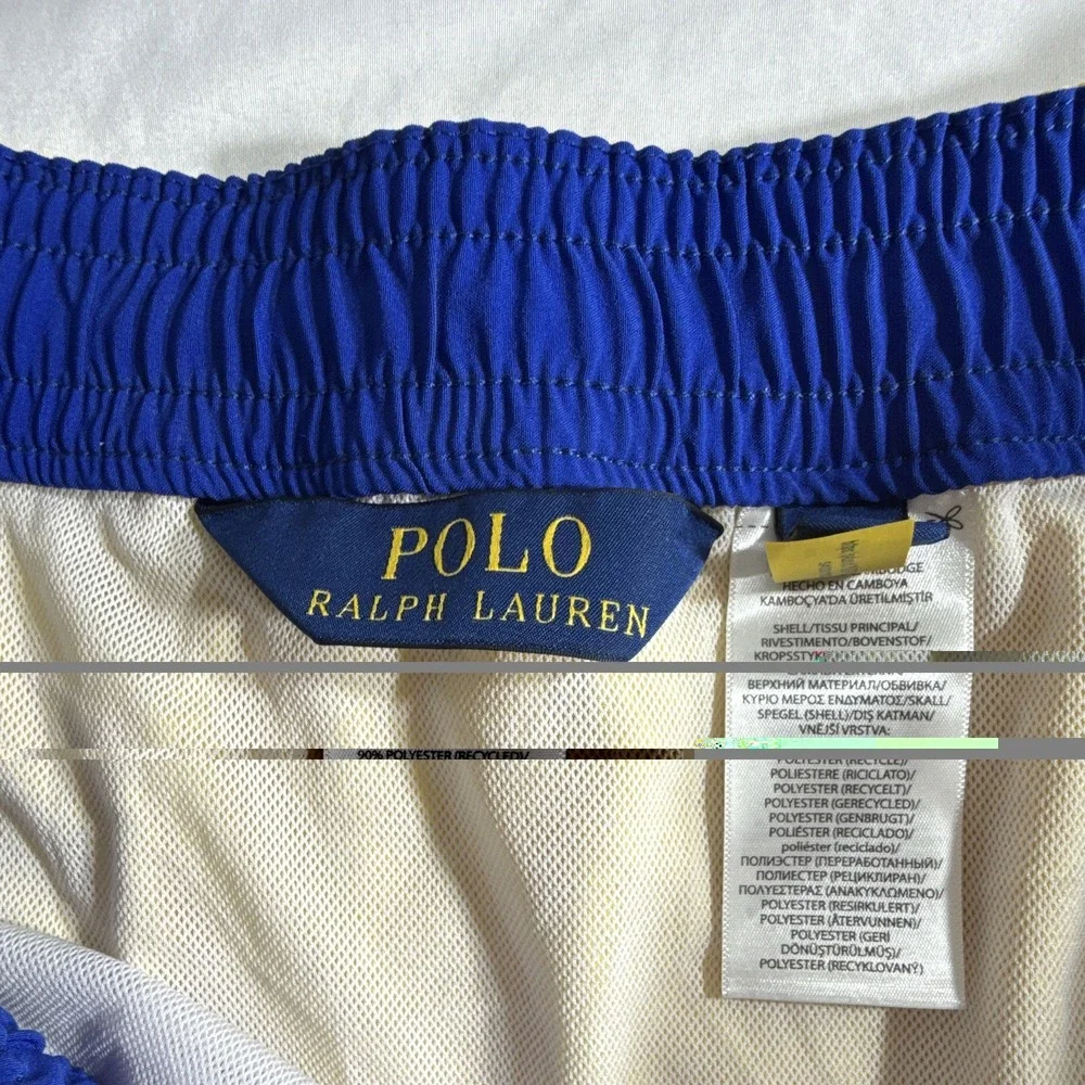 Polo Ralph Lauren Men's Yellow Swim Shorts Big & Tall 2XB Elastic Drawstring